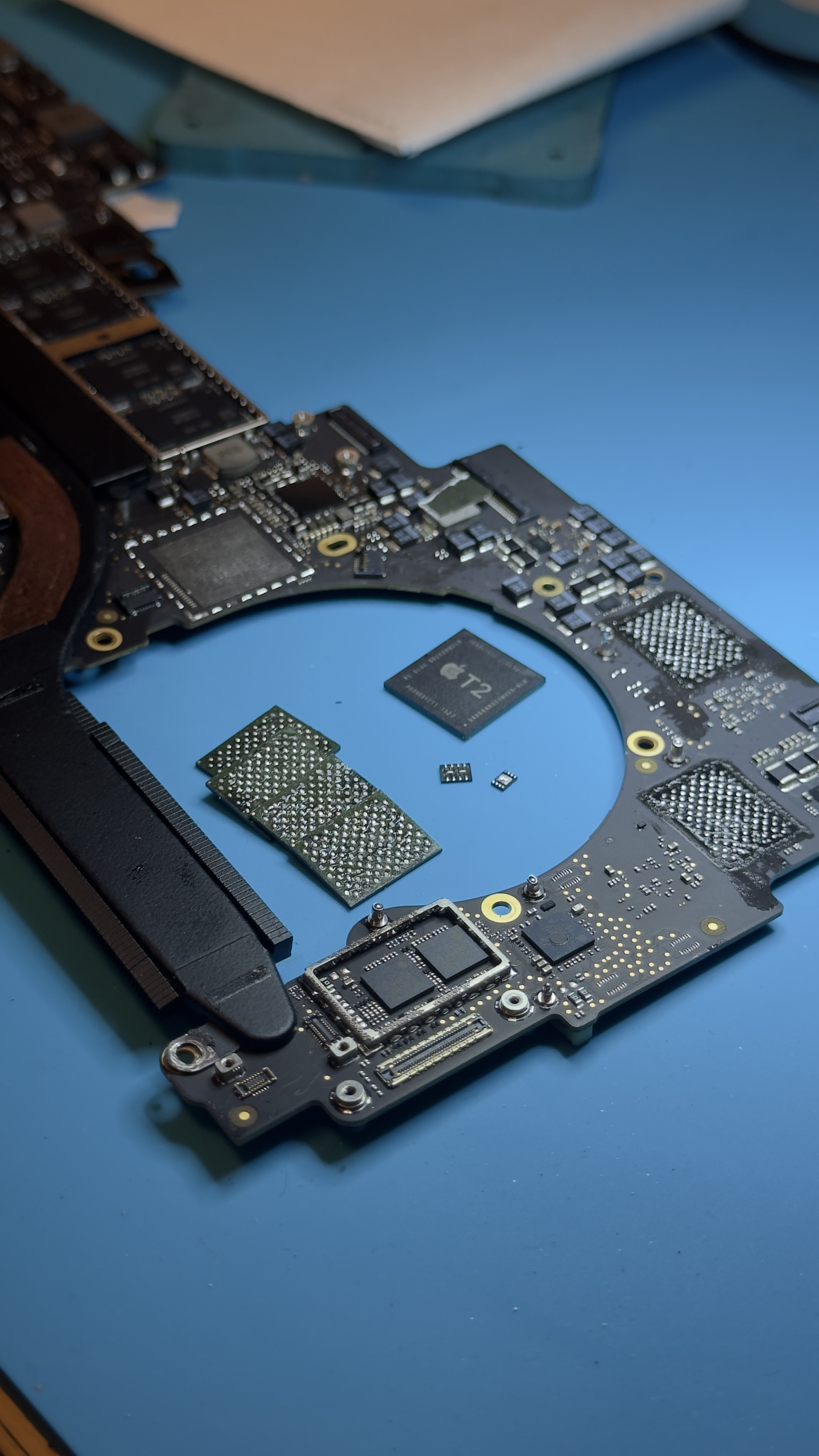MacBook and iPhone repair workspace Plano TX